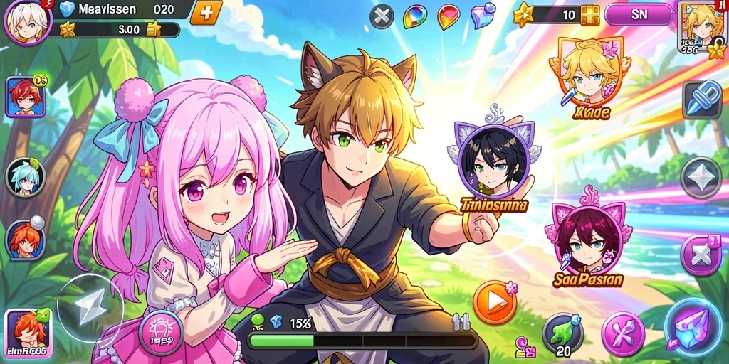 rich7 - Karakter unik dalam RICH7 yang bisa dipilih.